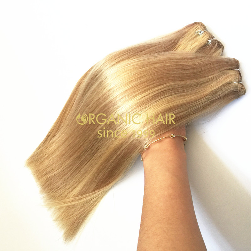 Coloured luxury human hair extensions